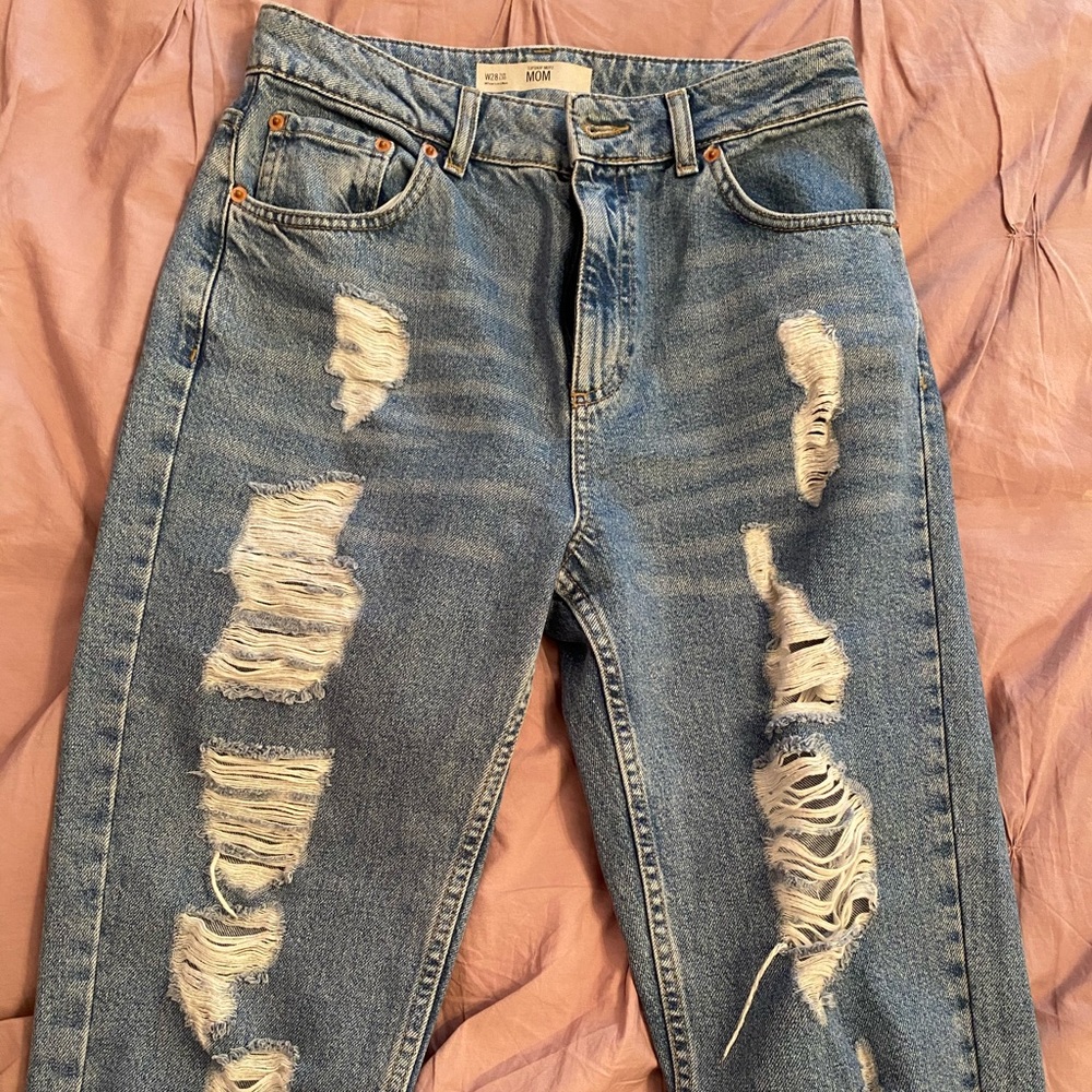 Topshop Moto High Waisted Mom Jean